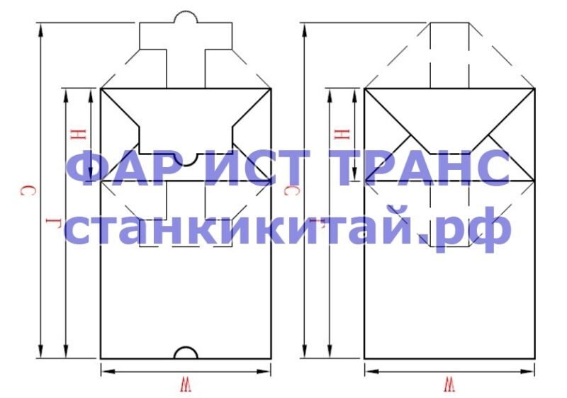 оборудование для производства пищевых бумажных пакетов с квадратным дном FET-PC1027 схема